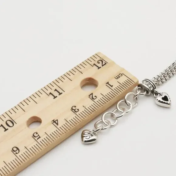 Designer BRIGHTON beaded Cubic Zirconia Heart Charms Bracelet - Picture 8 of 11